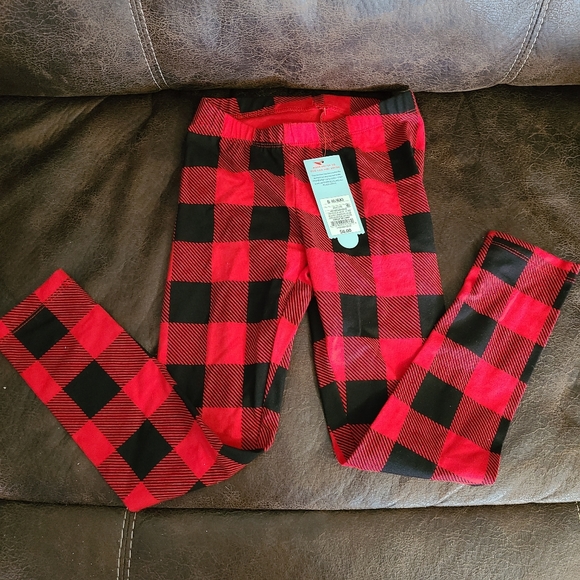 Girls' Buffalo Plaid Leggings - Picture 2 of 2